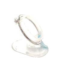 Tiny Pear Cut Diamond Ring
