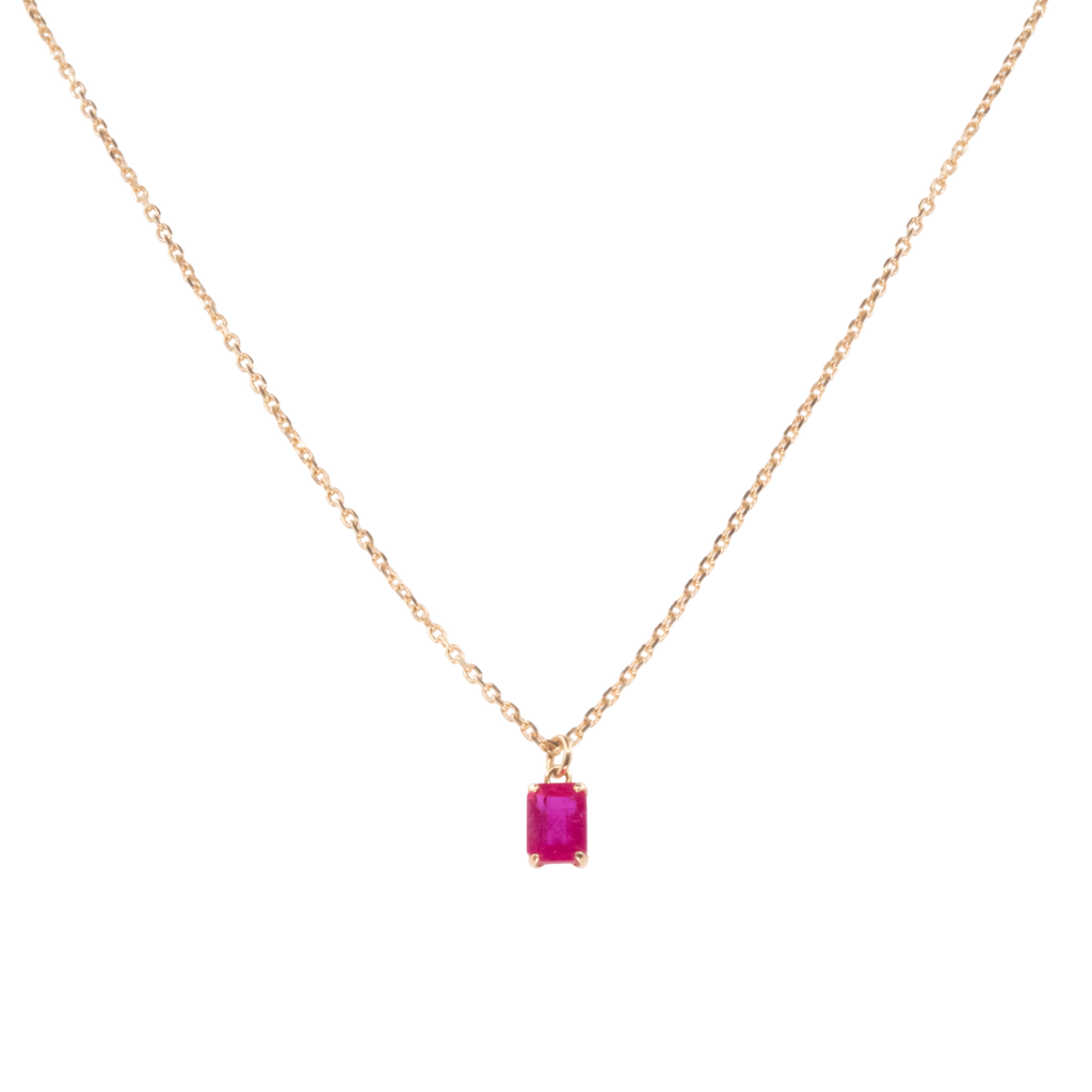 Emerald Cut Ruby Necklace – Juliet Aurel