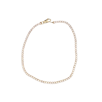 Tennis Zircon Bracelet Yellow Gold