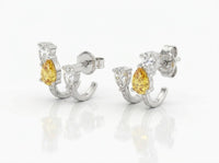 Floating Pear Shape Earrings