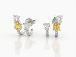 Floating Pear Shape Earrings