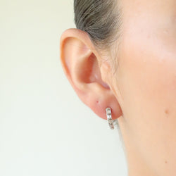 Baguette Cut Diamond Earrings