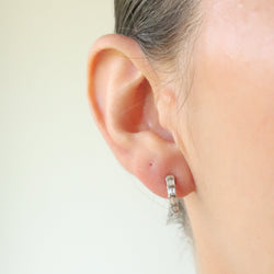 Baguette Cut Diamond Earrings