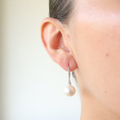 Pearl and Diamond Earrings