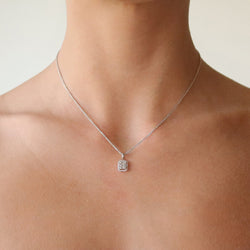 Emerald Shape Multi-diamond Necklace