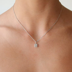 Emerald Shape Multi-diamond Necklace