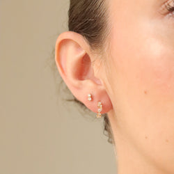 Multi Cut Diamond Huggies