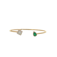 Emerald and Diamond Bangle Cuff