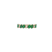 Emerald and Diamond Oval Ring