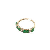 Emerald and Diamond Oval Ring