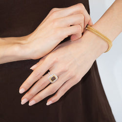 Tourmaline and Diamond Vintage Ring