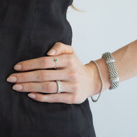 Chain Emerald Ring