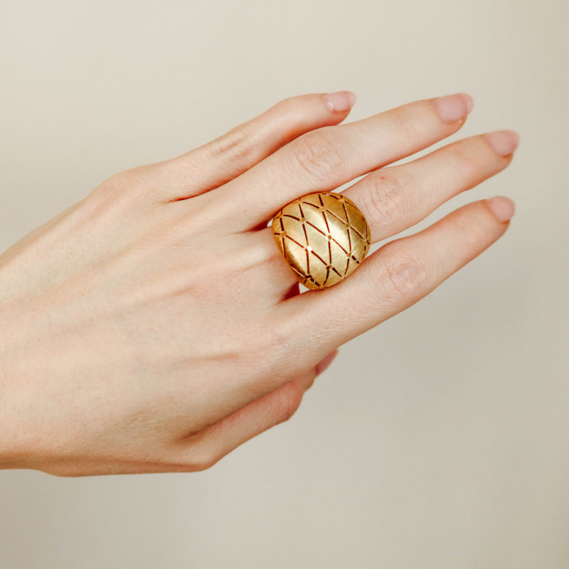 Baroque Sphere Oversized Ring