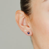 Oval Sapphire Studs