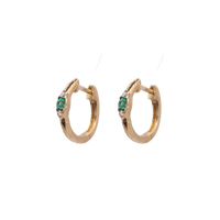 Emerald and Diamond Huggies