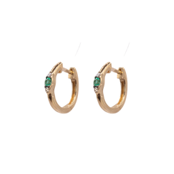 Emerald and Diamond Huggies