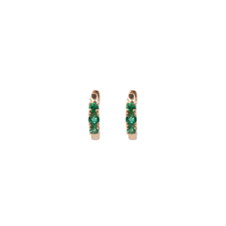 Small Emerald Huggies