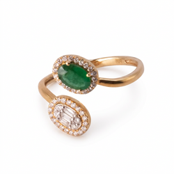 Emerald and Diamond Ring
