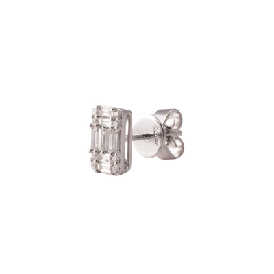 Rectangular Multi Diamond Studs