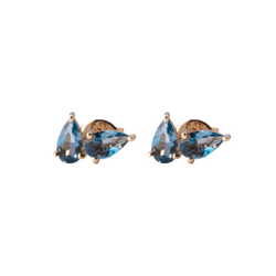Pear Shape London Blue Topaz Studs
