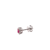 Ruby and Diamond Studs