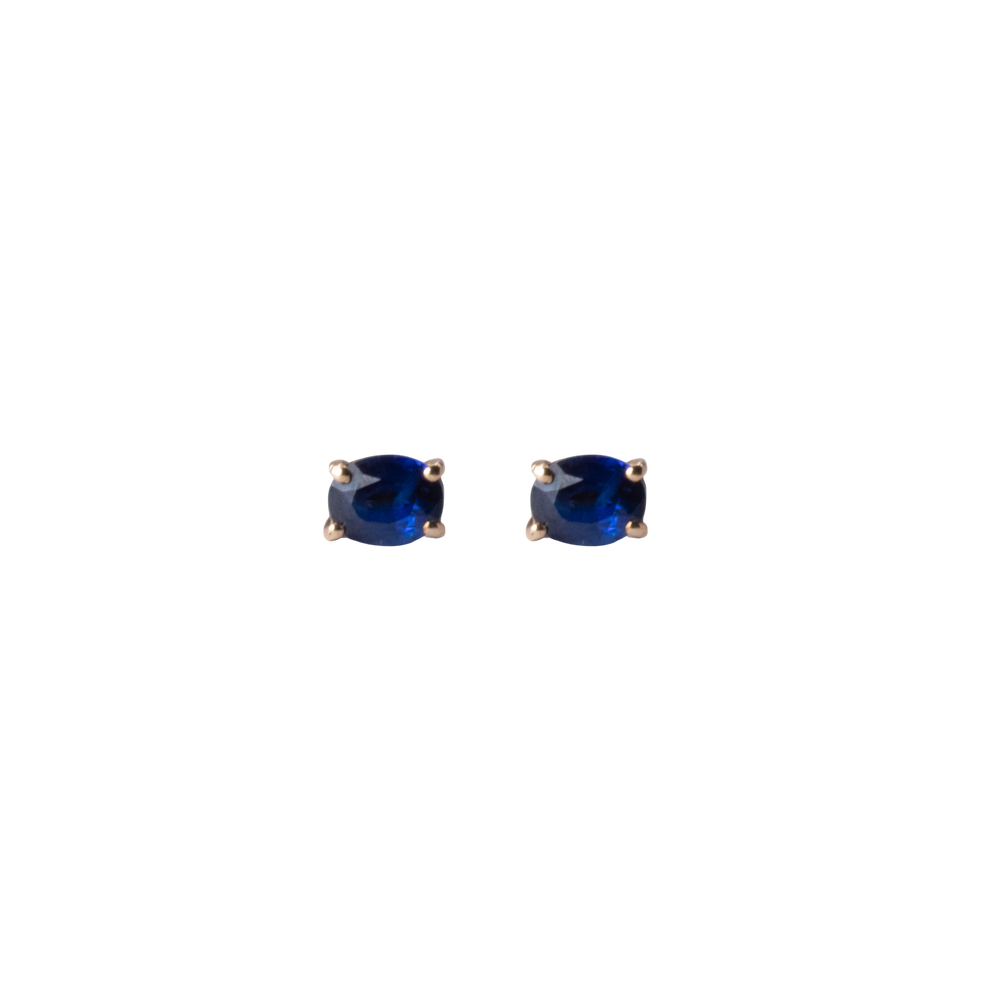 Oval Sapphire Studs