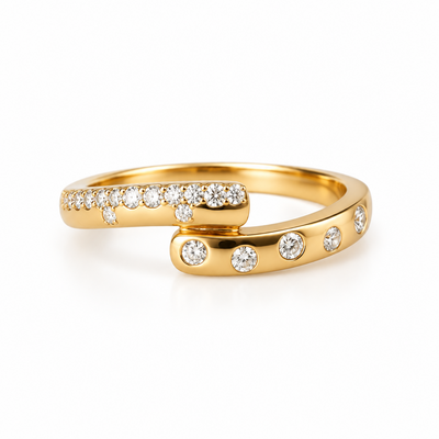 Serpent Thin Diamond Ring