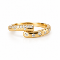 Serpent Thin Diamond Ring