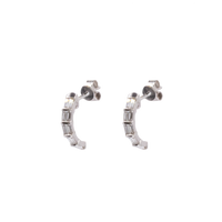 Baguette Cut Diamond Earrings