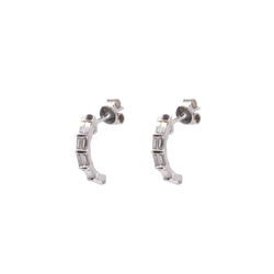 Baguette Cut Diamond Earrings