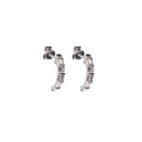Baguette Cut Diamond Earrings