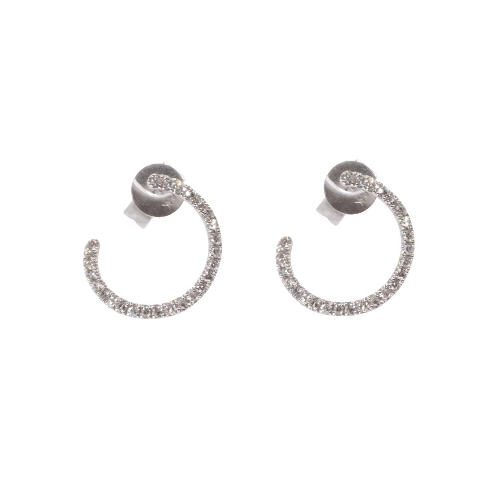 Circle Diamond Earrings