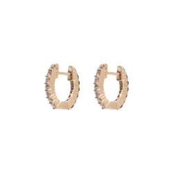 Double Sided Sapphire and Diamond Huggies