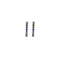 Double Sided Sapphire and Diamond Huggies