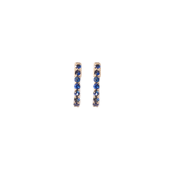 Double Sided Sapphire and Diamond Huggies