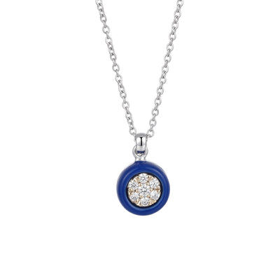 Gemstone Diamond Round Necklace