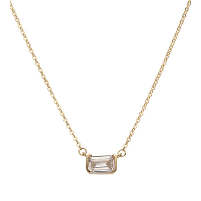 Emerald Cut Zirconia Necklace