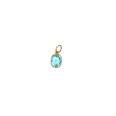 Swiss Blue Topaz Charm