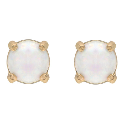 White Opal Studs