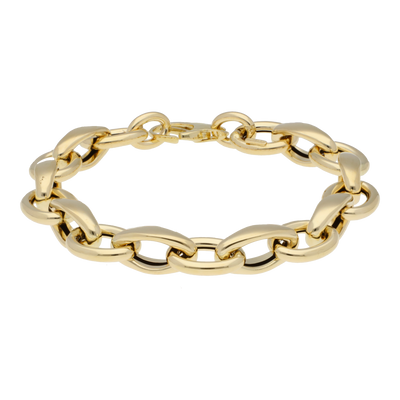 Gold bracelet formed by links