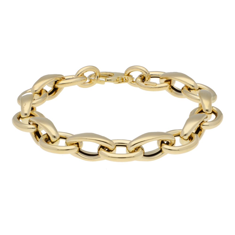 Gold bracelet formed by links