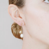 Petite ball pearl earrings