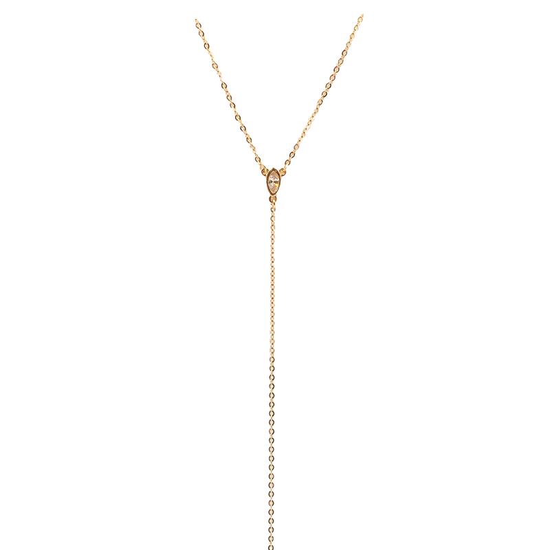 Marquise Crystal Long Necklace