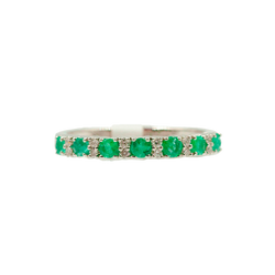 Hera Natural Diamonds and Emeralds Half Band