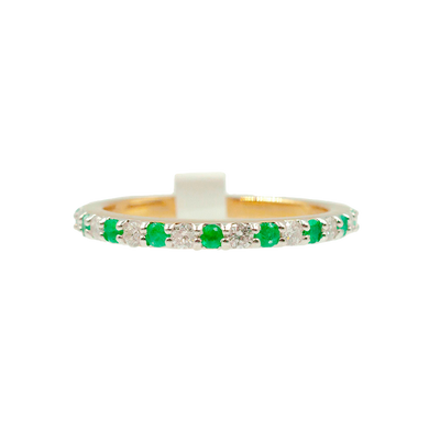 Aria Natural Diamonds and Emeralds Half Band