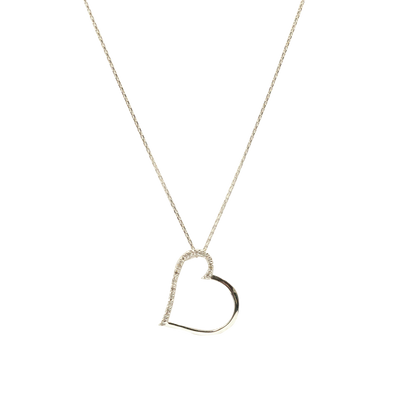 Natural Diamond Heart Necklace