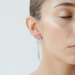 The 80's Long Crystal Earrings
