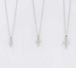 Cross crystal necklace girl