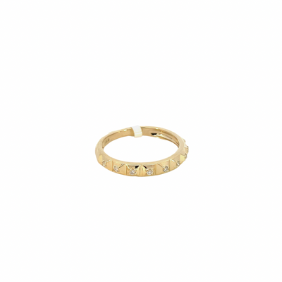 Thin Deco Carre Diamond Ring