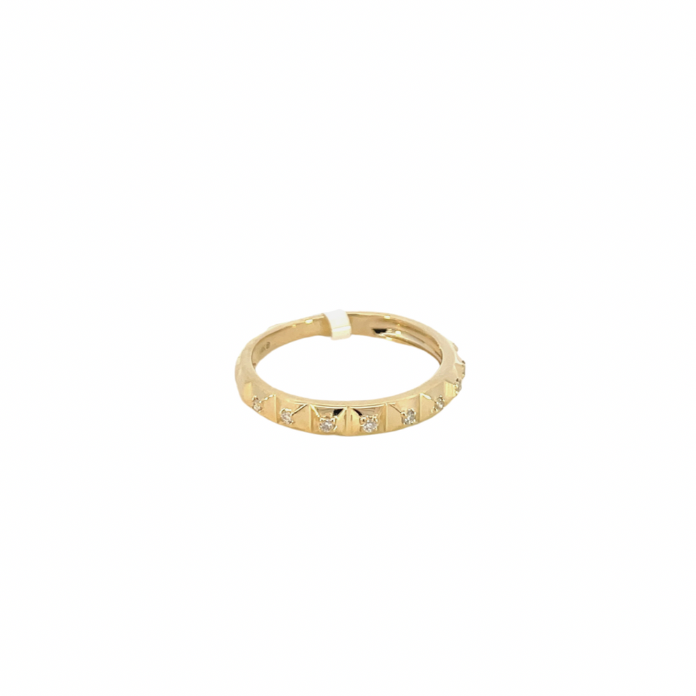 Thin Deco Carre Diamond Ring